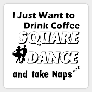 Coffee Naps BLK Magnet